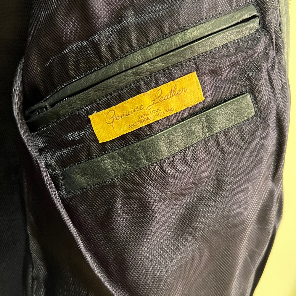 Men’s Scotch and Soda Leather jacket, size large - Picture 5 of 9